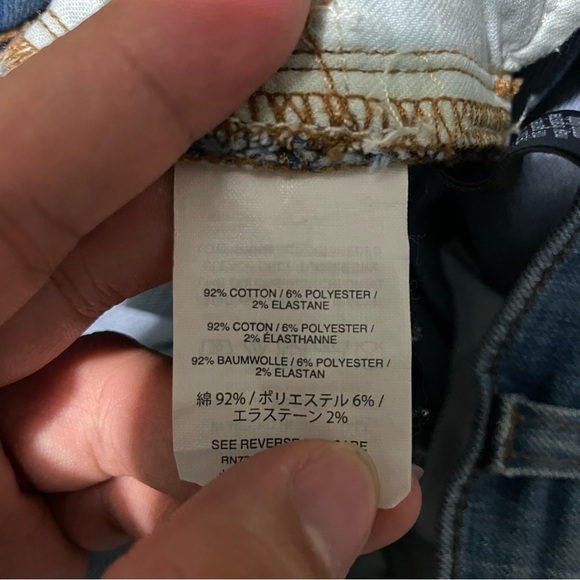 J. Crew Frayed Raw Hem Denim Pencil Skirt size 26 - Picture 10 of 10